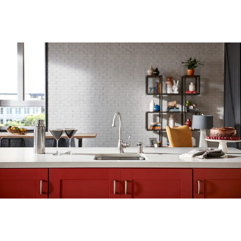 Moen Anabelle Single Handle Kitchen Faucet with Soap Dispenser